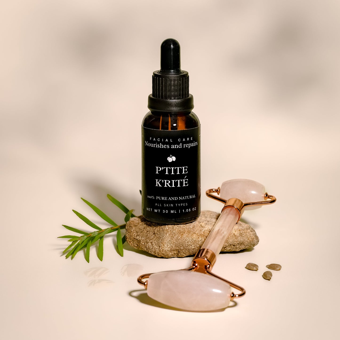 Huile pour le visage au karité, au jojoba et à l'arbre à thé